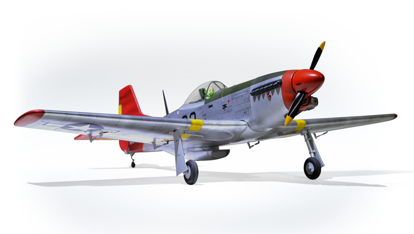 PH228 - P51 MUSTANG 1,41m - 55,5'' W/Electric Retract ARF .46 -.55