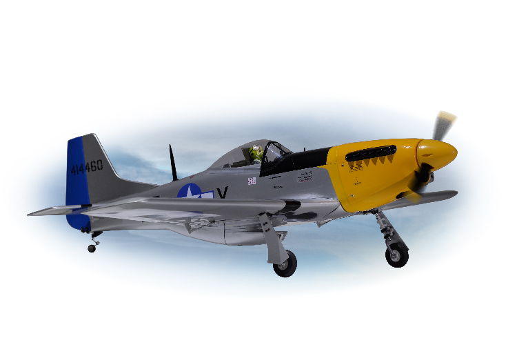 PH068 – P51 MUSTANG Size.46-.55 GP/EP SCALE 1:7 ½ ARF