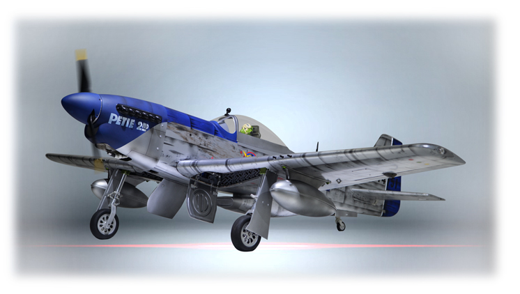 PH205 - MUSTANG P51 GP/EP 50-61 CC SCALE 20% ARF | Phoenixmodel