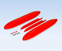Composite External tank mid-wing HAWK JET RED/WHITE 105'' 160-220N<br />